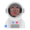 Man Astronaut Flat Medium Dark Element from Fluent Emoji Flat Set