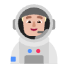 Man Astronaut Flat Medium Light Element from Fluent Emoji Flat Set