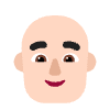 Man Bald Flat Light Element from Fluent Emoji Flat Set