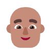 Man Bald Flat Medium Element from Fluent Emoji Flat Set