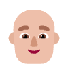 Man Bald Flat Medium Light Element from Fluent Emoji Flat Set