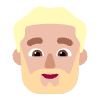 Man Beard Flat Medium Light Element from Fluent Emoji Flat Set