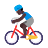 Man Biking Flat Dark Emoji from Fluent Emoji Flat Set | Free Download as SVG Vector and Transparent PNG | Streamline emojis