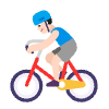 Man Biking Flat Light Emoji from Fluent Emoji Flat Set | Free Download as SVG Vector and Transparent PNG | Streamline emojis