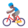 Man Biking Flat Medium Dark Emoji from Fluent Emoji Flat Set | Free Download as SVG Vector and Transparent PNG | Streamline emojis