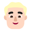 Man Blonde Hair Flat Light Element from Fluent Emoji Flat Set