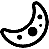 Crescent Moon High Contrast Element from Fluent Emoji High Contrast Set