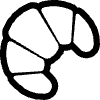 Croissant High Contrast Element from Fluent Emoji High Contrast Set
