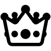Crown High Contrast Element from Fluent Emoji High Contrast Set