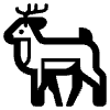 Deer High Contrast 1 Emoji from Fluent Emoji High Contrast Set | Free Download as SVG Vector and Transparent PNG | Streamline emojis