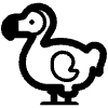 Dodo High Contrast Element from Fluent Emoji High Contrast Set