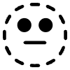 Dotted Line Face High Contrast Element from Fluent Emoji High Contrast Set