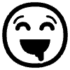 Drooling Face High Contrast Element from Fluent Emoji High Contrast Set