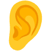 Ear Element from Noto Emojis Set