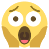 Face Screaming In Fear Element from EmojiTwo Colors Set