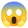 Face Screaming In Fear Element from Noto Emojis Set