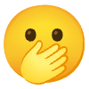 Face With Open Eyes And Hand Over Mouth Element from Noto Emojis Set