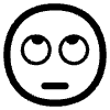 Face With Rolling Eyes High Contrast Element from Fluent Emoji High Contrast Set