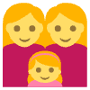 Family Womanwomangirl Element from EmojiTwo Colors Set