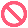 Forbidden Or No Entry Sign Element from EmojiTwo Colors Set