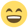 Grinning Face With Smiling Eyes Element from EmojiTwo Colors Set
