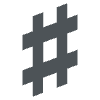 Hashtag Icon Element from EmojiTwo Colors Set