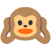 Hear No Evil Monkey Element from Noto Emojis Set