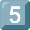Keycap Digit Five Element from Noto Emojis Set