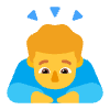 Man Bowing Flat Default Emoji from Fluent Emoji Flat Set | Free Download as SVG Vector and Transparent PNG | Streamline emojis