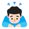 Man Bowing Flat Light Element from Fluent Emoji Flat Set