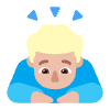 Man Bowing Flat Medium Light Emoji from Fluent Emoji Flat Set | Free Download as SVG Vector and Transparent PNG | Streamline emojis