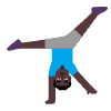 Man Cartwheeling Flat Dark Emoji from Fluent Emoji Flat Set | Free Download as SVG Vector and Transparent PNG | Streamline emojis