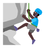 Man Climbing Flat Dark Element from Fluent Emoji Flat Set
