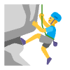 Man Climbing Flat Default Element from Fluent Emoji Flat Set