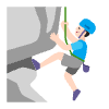 Man Climbing Flat Light Element from Fluent Emoji Flat Set