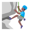 Man Climbing Flat Medium Dark Element from Fluent Emoji Flat Set