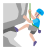 Man Climbing Flat Medium Light Element from Fluent Emoji Flat Set