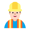 Man Construction Worker Flat Light Element from Fluent Emoji Flat Set