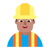 Man Construction Worker Flat Medium Element from Fluent Emoji Flat Set