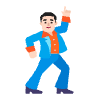 Man Dancing Flat Light Emoji from Fluent Emoji Flat Set | Free Download as SVG Vector and Transparent PNG | Streamline emojis