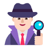 Man Detective Flat Light Element from Fluent Emoji Flat Set