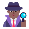 Man Detective Flat Medium Dark Element from Fluent Emoji Flat Set