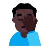 Man Facepalming Flat Dark Element from Fluent Emoji Flat Set