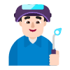 Man Factory Worker Flat Light Element from Fluent Emoji Flat Set