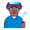 Man Factory Worker Flat Medium Dark Element from Fluent Emoji Flat Set