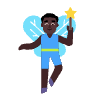 Man Fairy Flat Dark Element from Fluent Emoji Flat Set