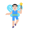 Man Fairy Flat Light Element from Fluent Emoji Flat Set