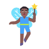 Man Fairy Flat Medium Dark Element from Fluent Emoji Flat Set