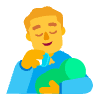 Man Feeding Baby Flat Default Element from Fluent Emoji Flat Set