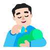 Man Feeding Baby Flat Light Element from Fluent Emoji Flat Set